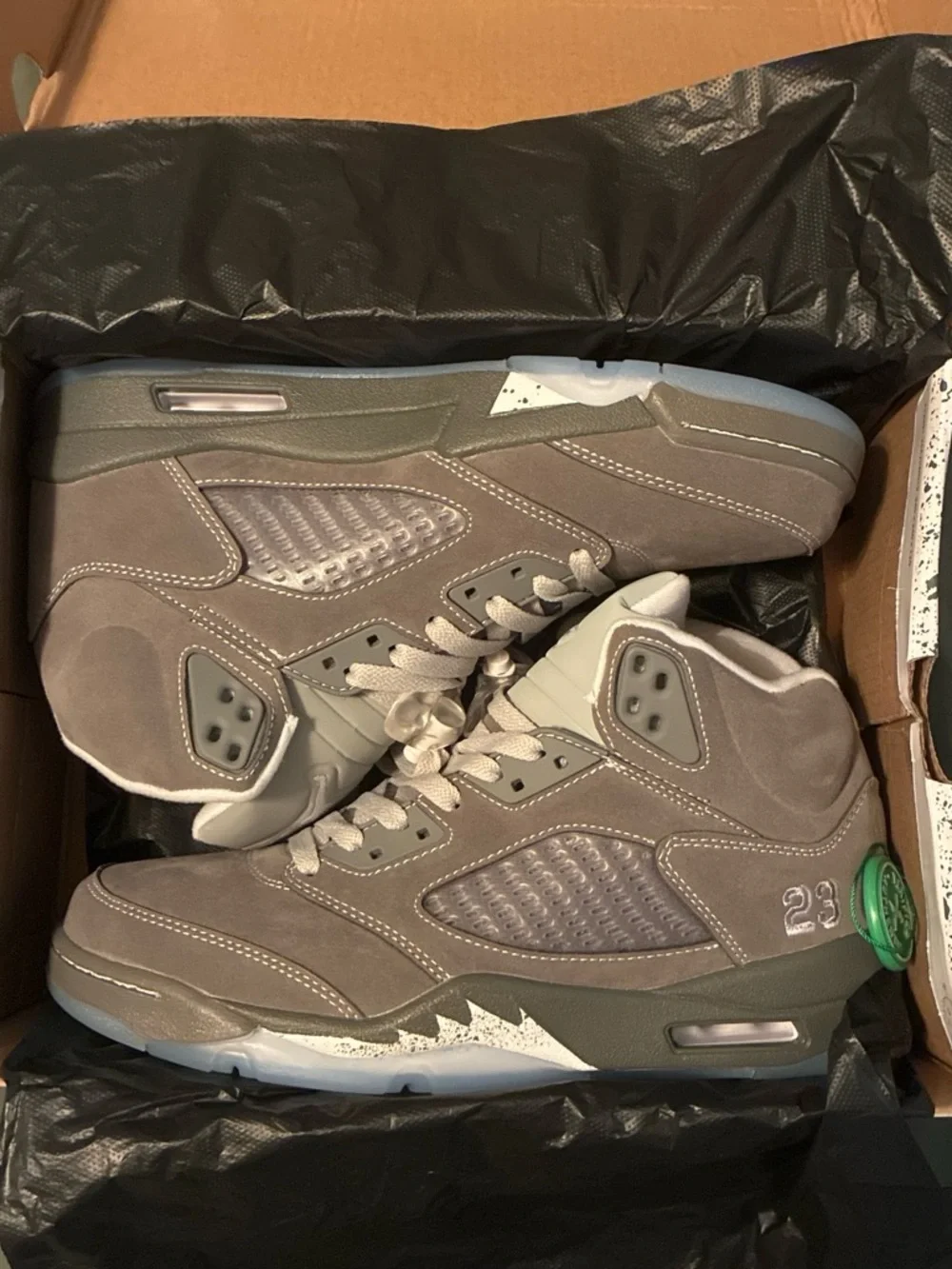 Jordan Retro Low Taupe Suede Sneakers with White Tongue